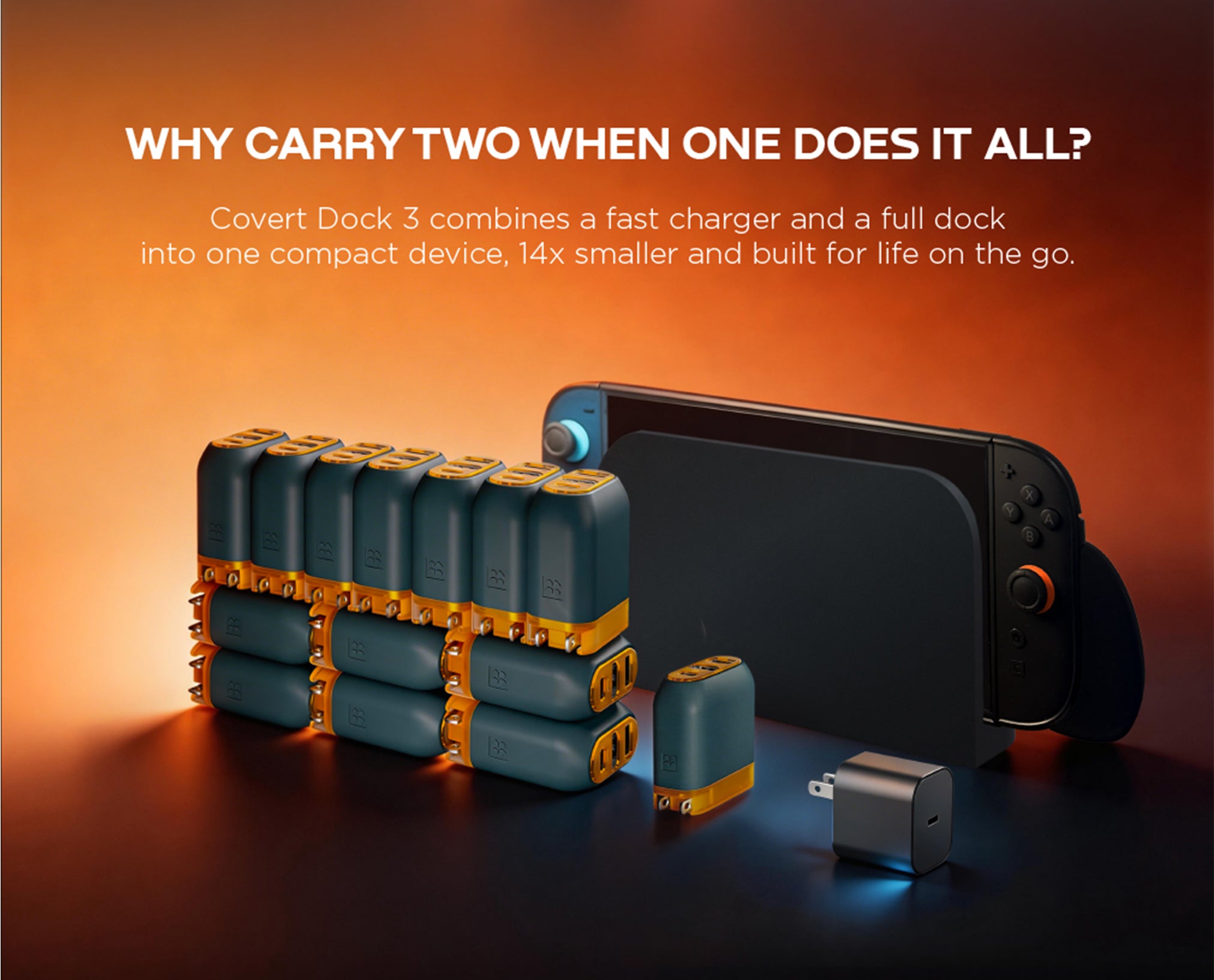 Covert Dock 3 — Portable 65W Nintendo Switch 2 Dock | Genki