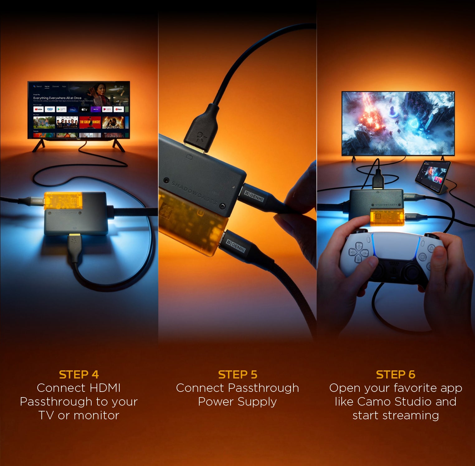 Nintendo Switch GENKIDock +ShadowCast ShadowCast 3 Pro — 4K60 Capture Card for Switch 2, PS5 | Genki