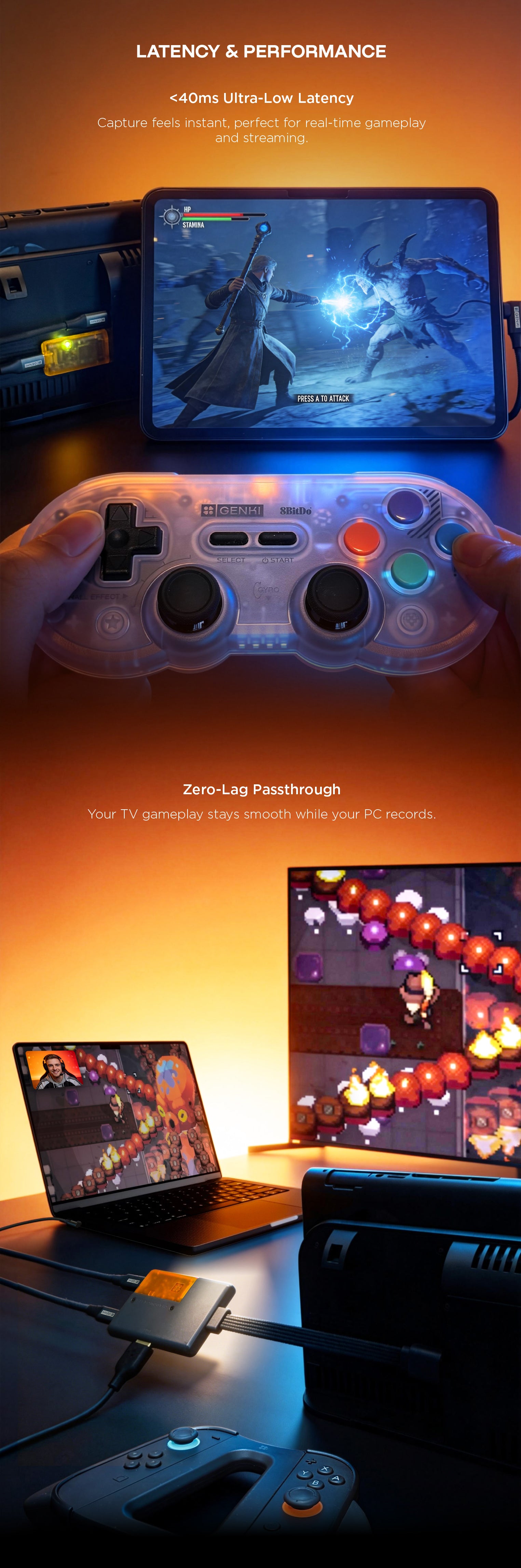 ShadowCast 3 Pro — 4K60 Capture Card for Switch 2, PS5 | Genki